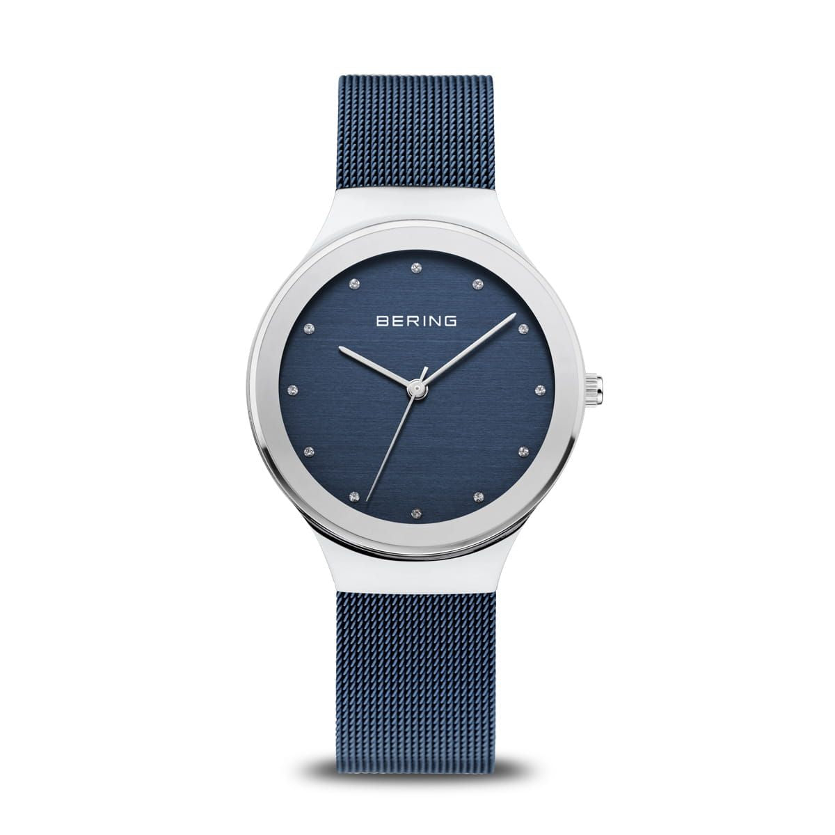 Bering 12934-307 watch for women with a blue dial and stainless steel strap.
