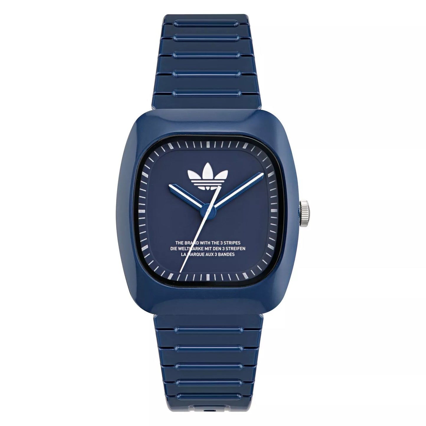 Adidas AOSY24029 watch for unisex with a blue dial and silicone strap.