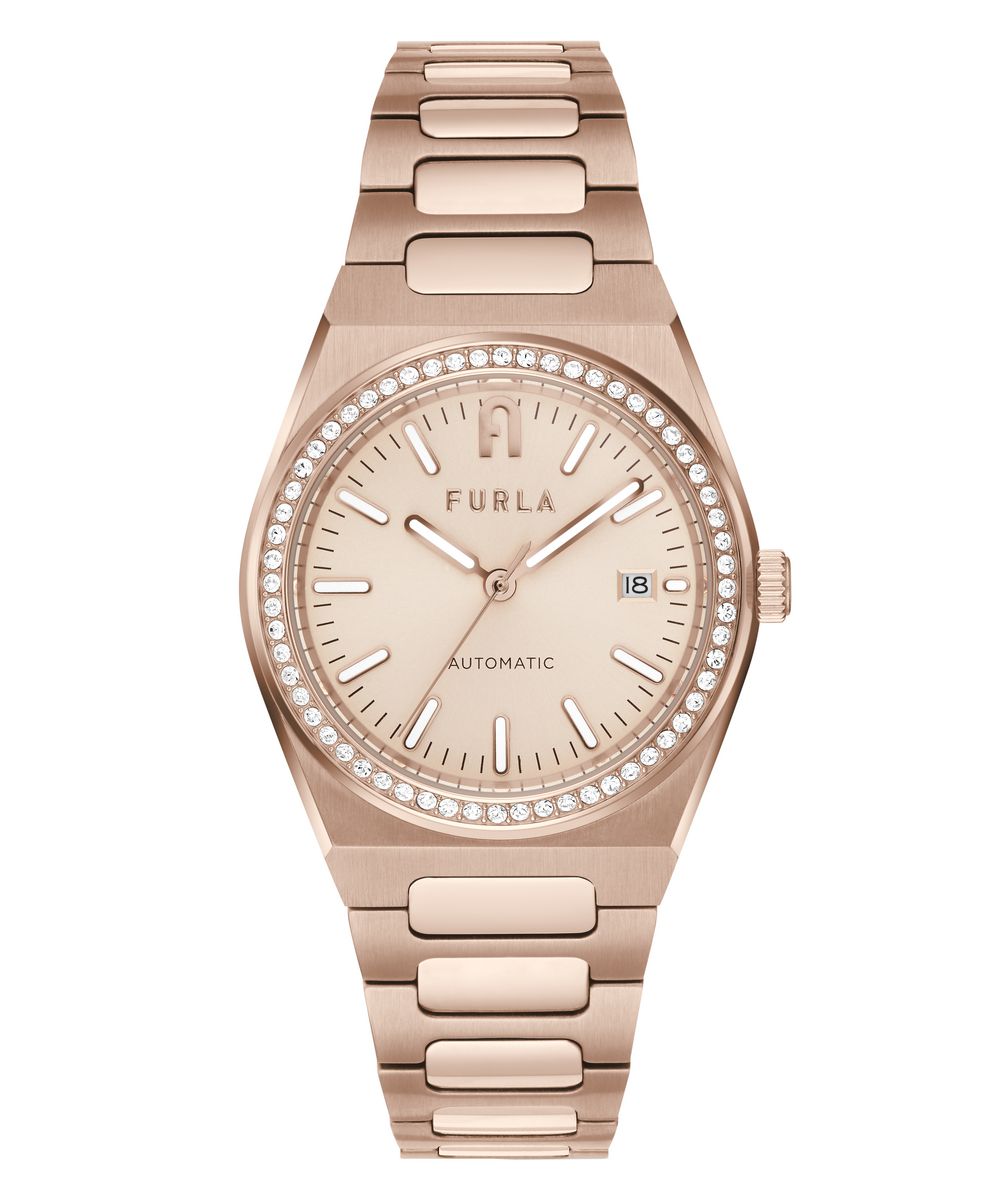 Furla WW00012002L3 watch for women with a pink dial and stainless steel strap.