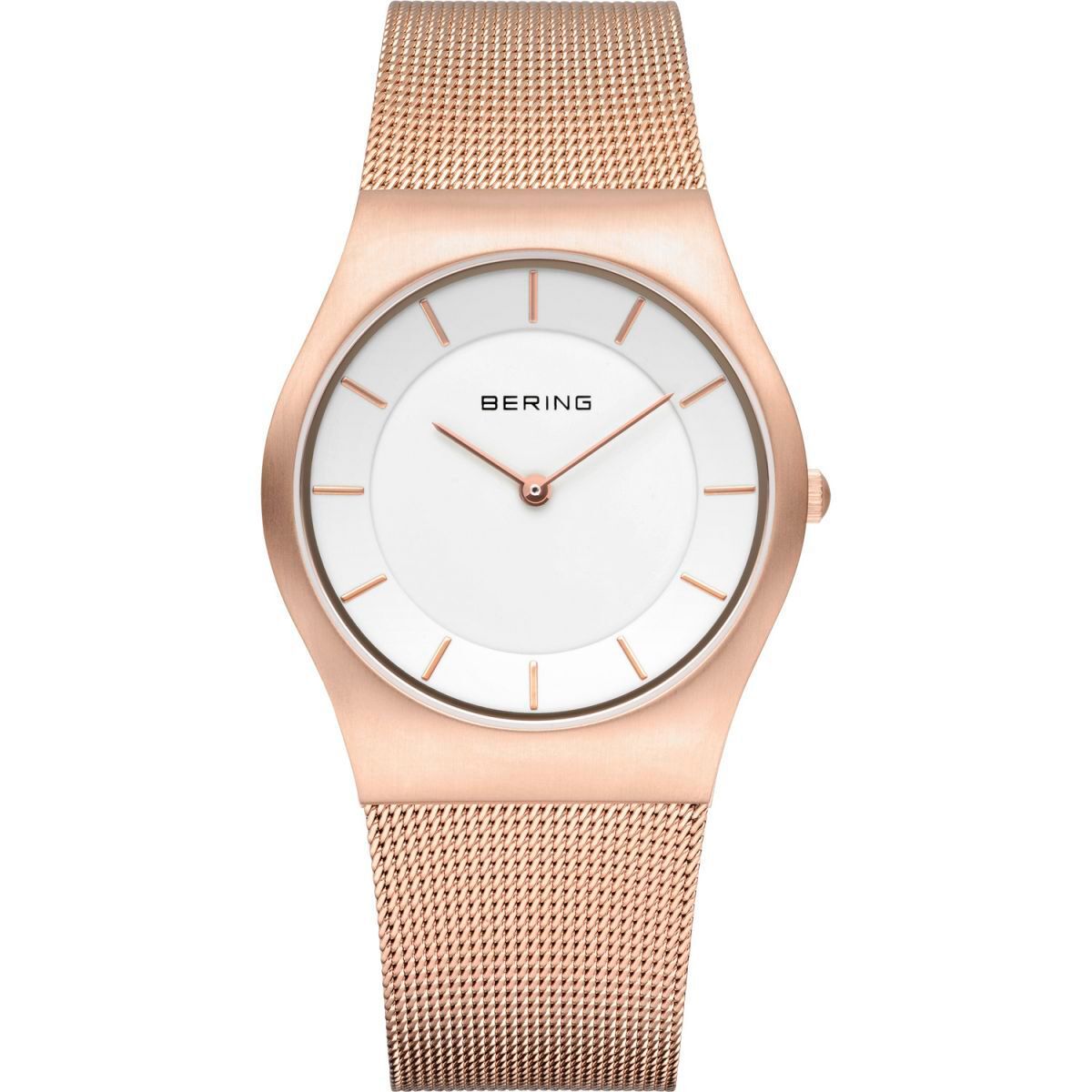 Bering 11930-366 watch for woman with a white dial and stainless steel strap.