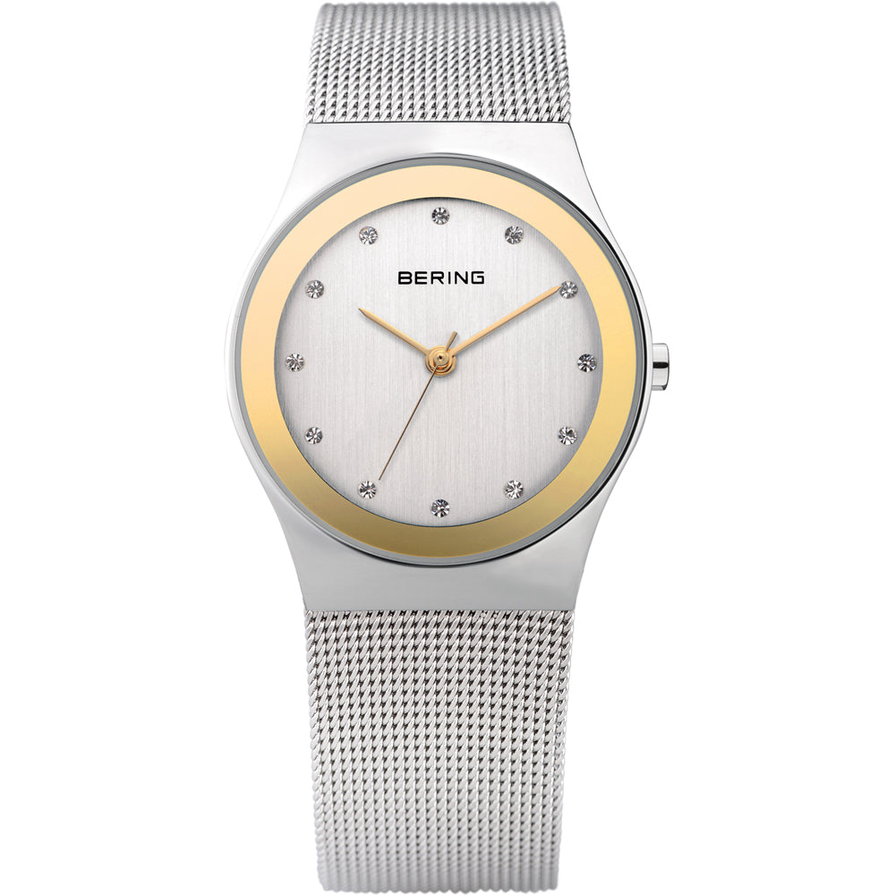 Bering 12927-010 watch for women with a silver dial and steel strap.