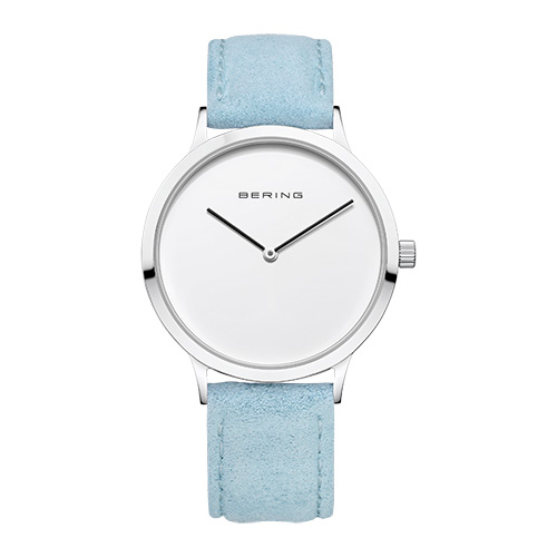Bering 14937-704 watch for women with a grey dial and leather strap.