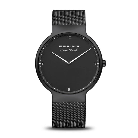 Bering 15540-123 watch for man with a black dial and stainless steel strap.