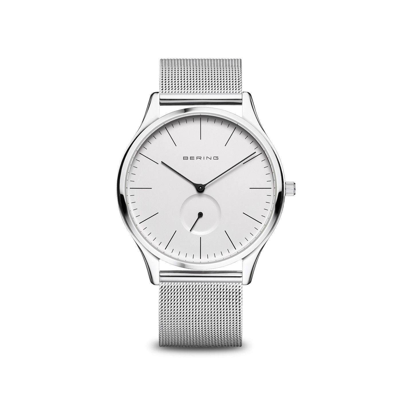 Bering 16641-004 watch for man with a grey dial and stainless steel strap.