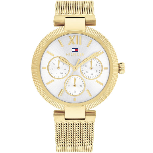 Tommy Hilfiger 1782694 watch for women with a white dial and stainless steel strap.