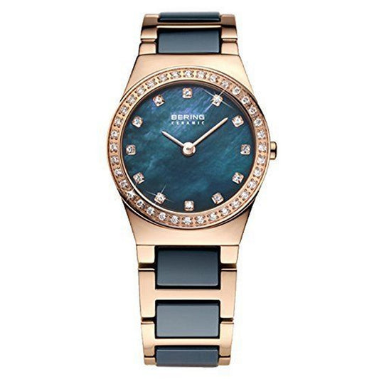 Bering 32426-767 watch for women with a multicolored dial and ceramics strap.