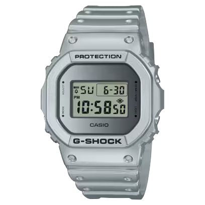 Casio DW-5600FF-8ER watch for man with a grey dial and resin strap.