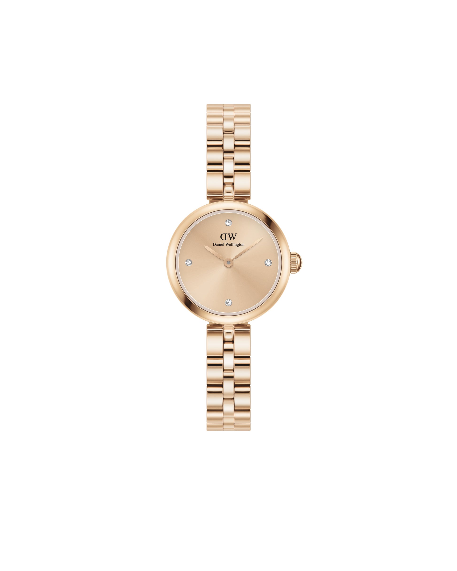 Daniel Wellington DW00100720 watch for women with a rose gold dial and stainless steel strap.