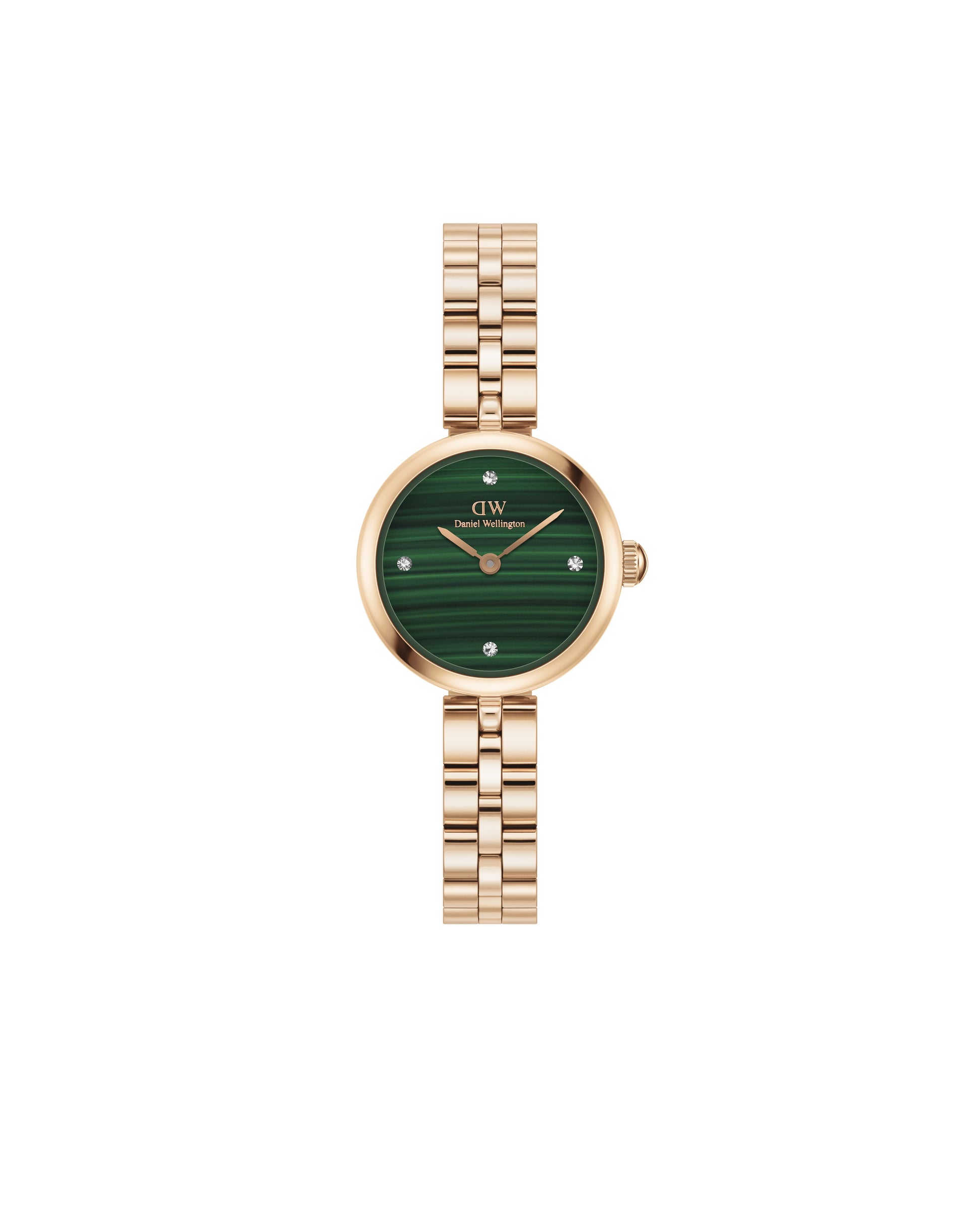 Daniel Wellington DW00100721 watch for women with a green dial and stainless steel strap.