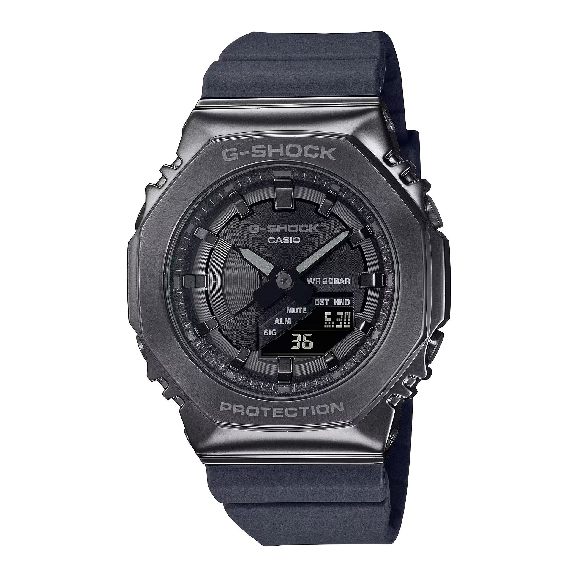 Casio GM-S2100B-8AER watch for women with a black dial and resin strap.