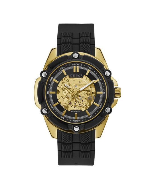 Guess GW0061G2 watch for man with a golden dial and resin strap.