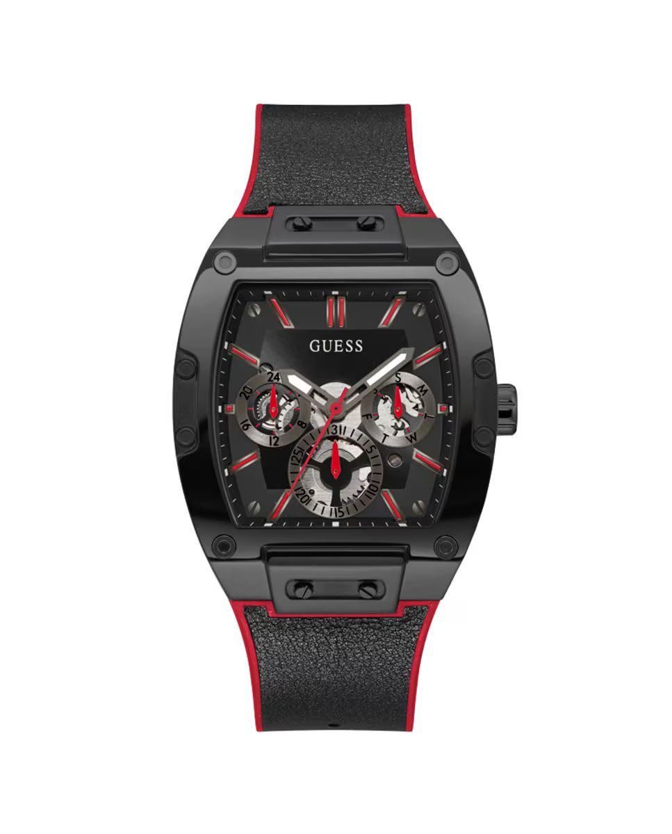 Guess GW0202G7 watch for man with a black dial and silicone strap.