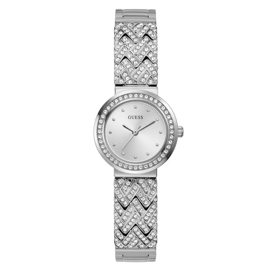 Guess GW0476L1 watch for women with a grey dial and stainless steel strap.