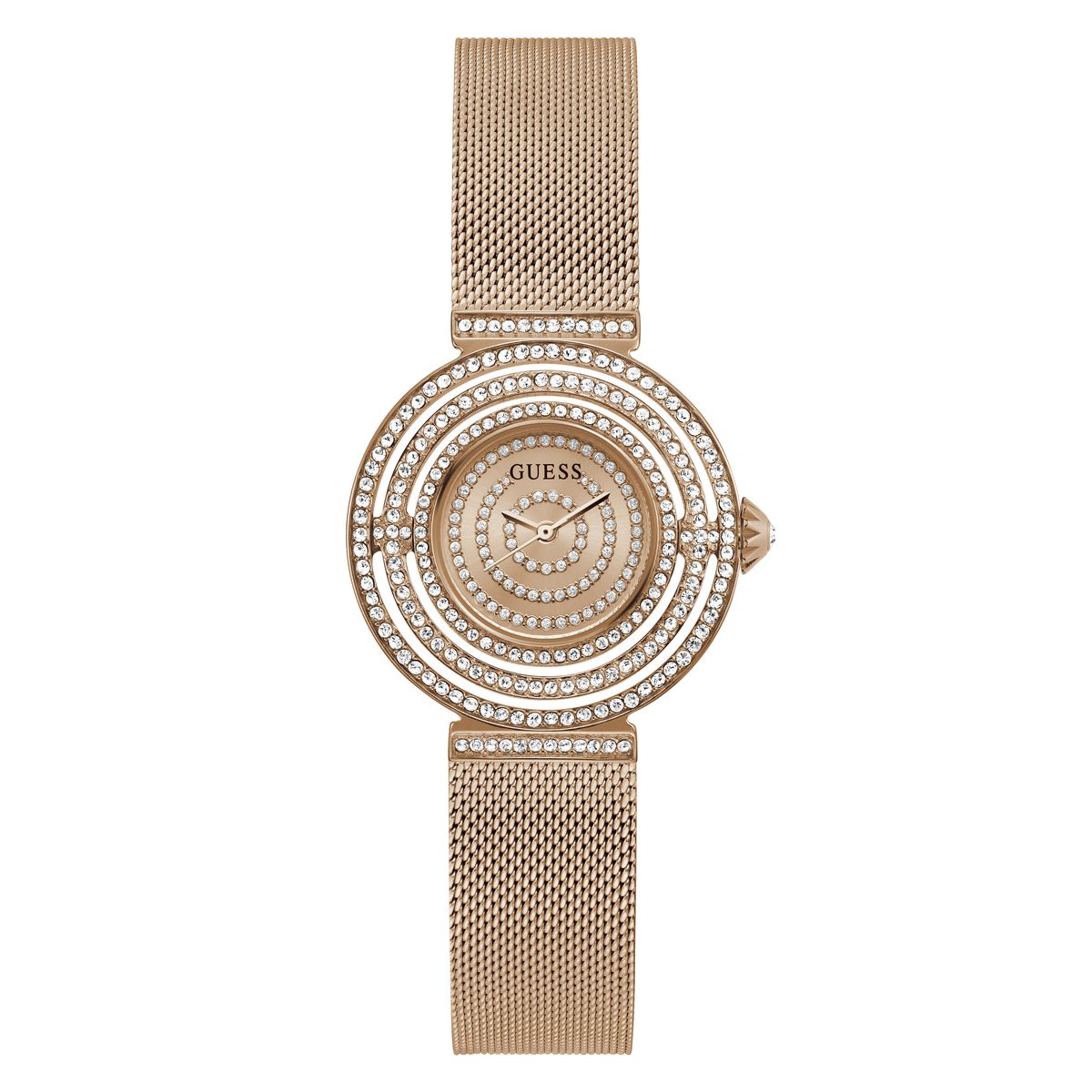 Guess GW0550L3 watch for women with a pink dial and stainless steel strap.