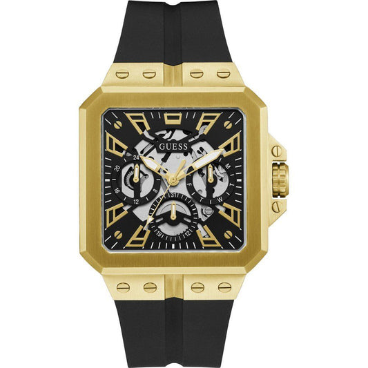 Guess GW0637G2 watch for man with a black dial and silicone strap.