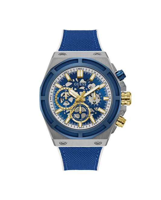 Guess GW0713G1 watch for man with a blue dial and silicone strap.
