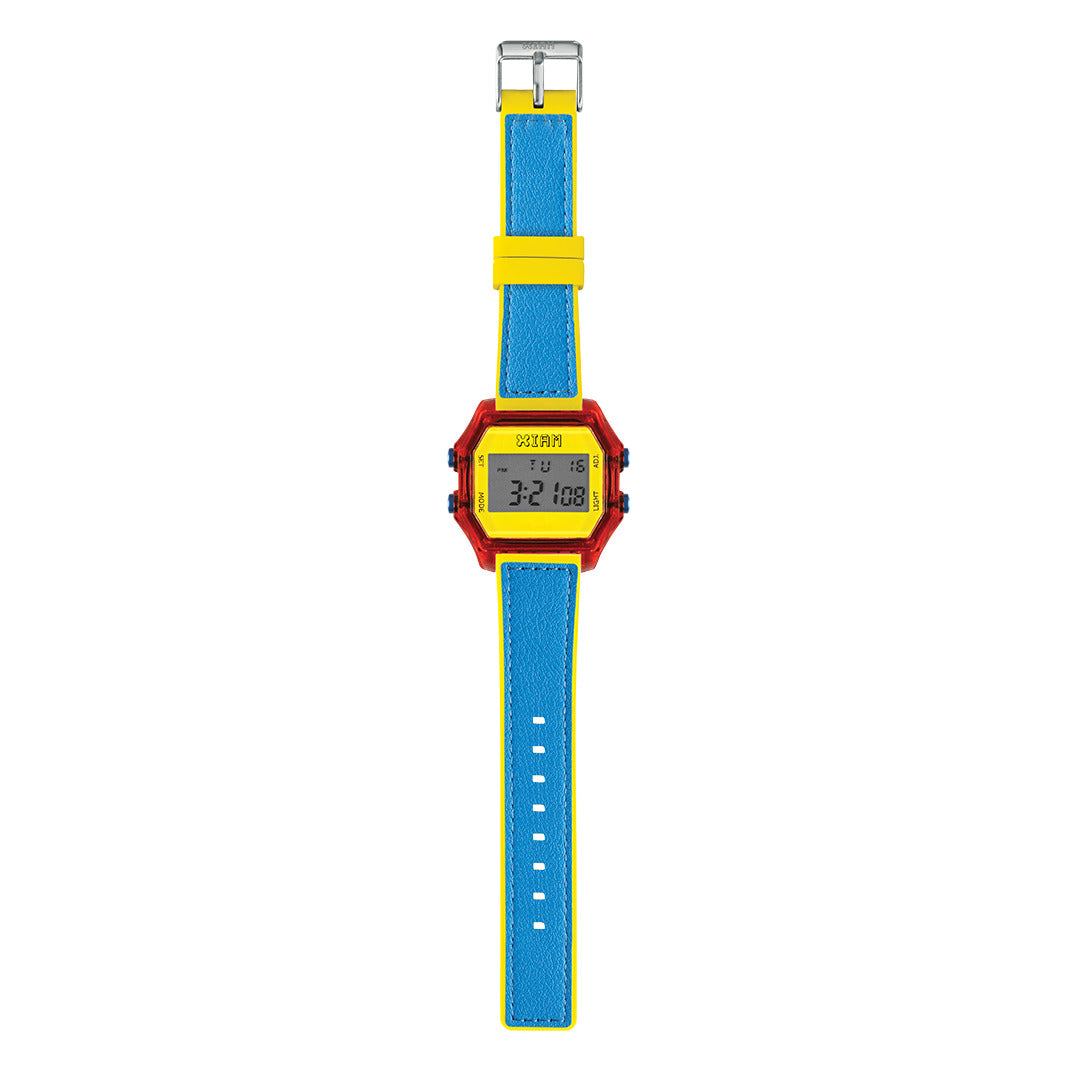 Iam IAM-KIT517 watch for man with a yellow dial and silicone strap.