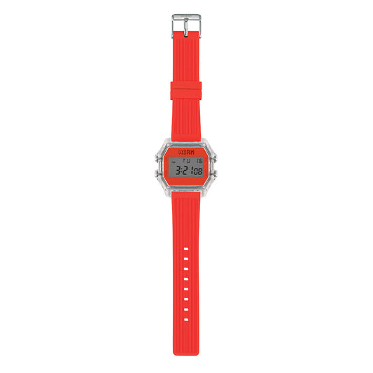 Iam IAM-KIT523 watch for man with a orange dial and silicone strap.