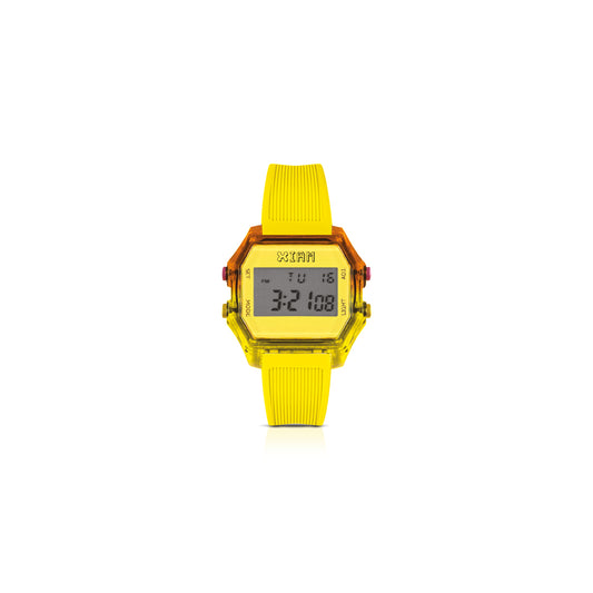 Iam IAM-KIT529 watch for man with a yellow dial and silicone strap.