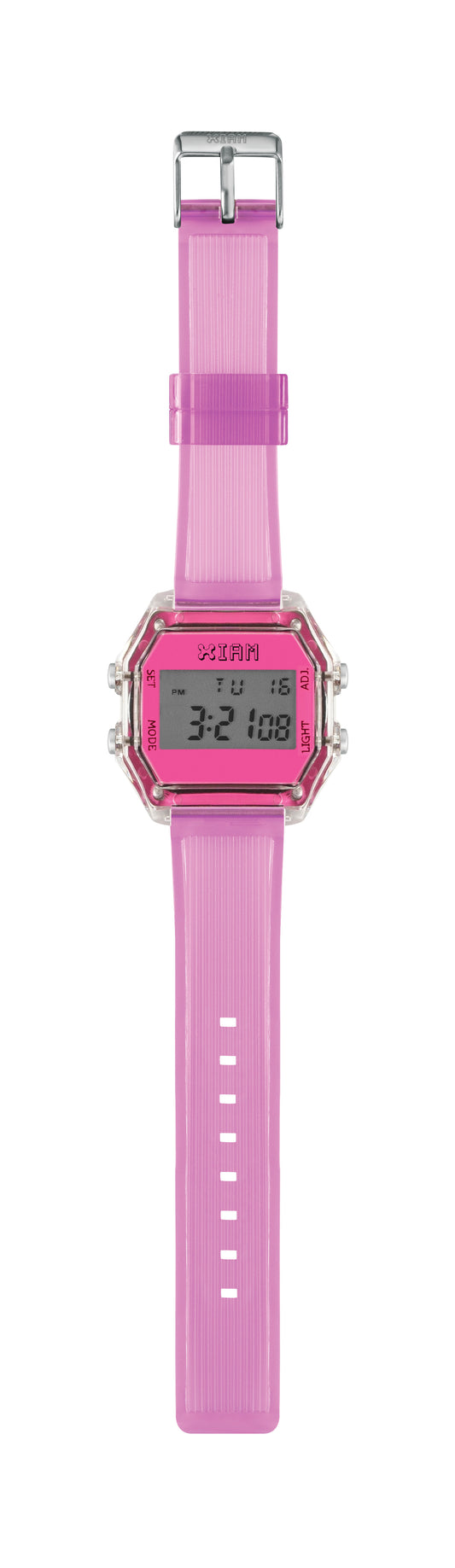 Iam IAM-KIT543 watch for woman with a fucsia dial and silicone strap.