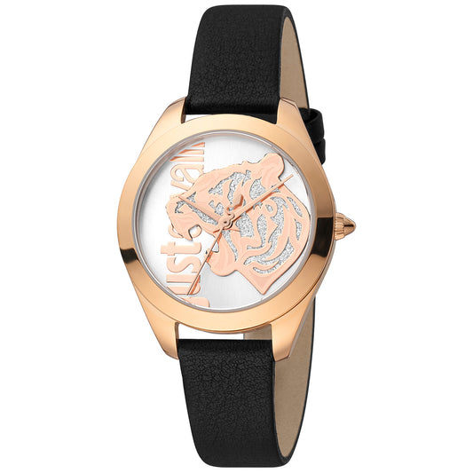 Just Cavalli JC1L210L0025 watch for women with a multicolored dial and leather strap.