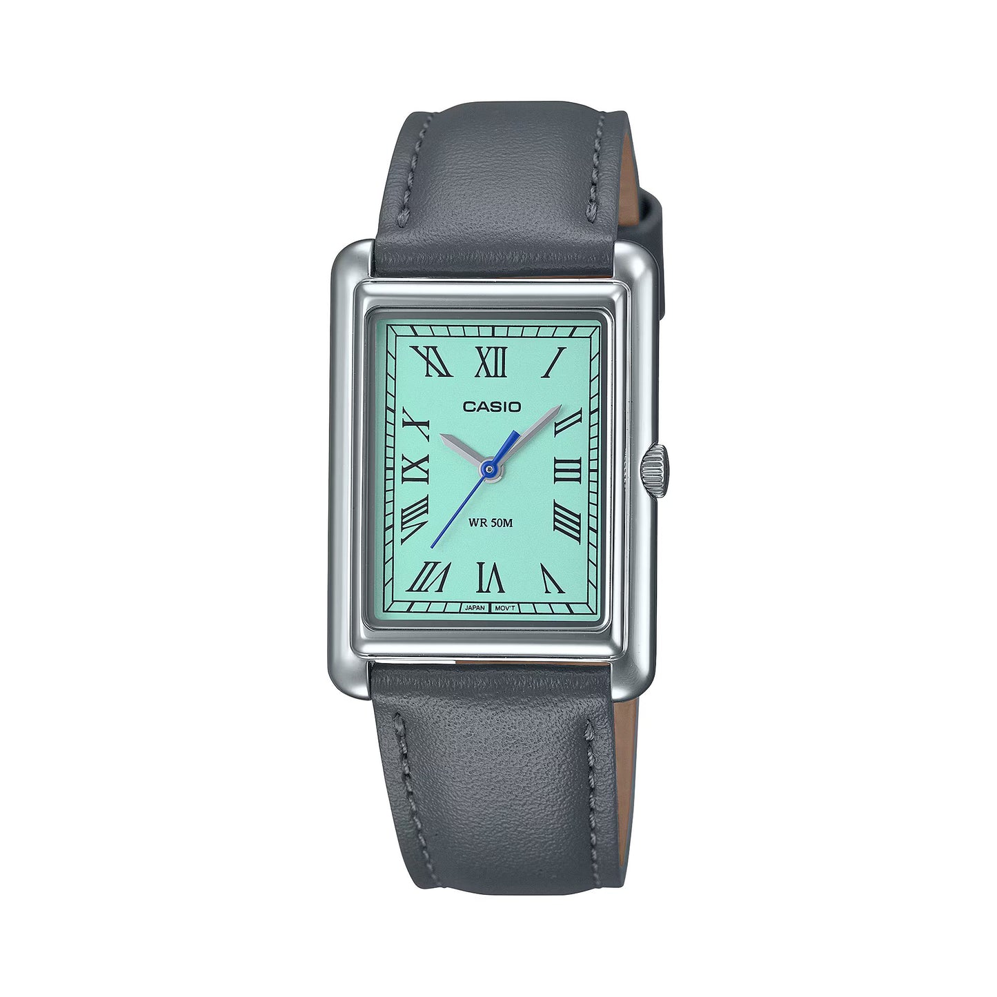Casio LTP-B165L-2BVEF watch for women with a green dial and leather strap.