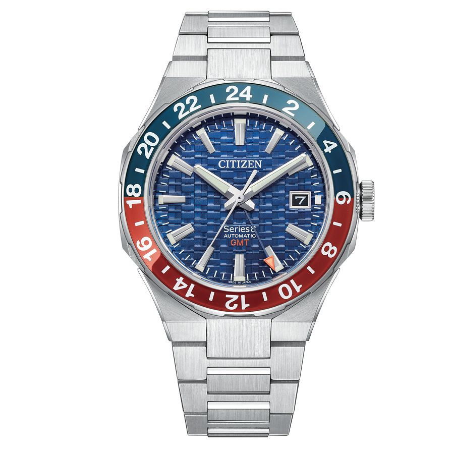 Citizen NB6030-59L watch for man with a blue dial and stainless steel strap.