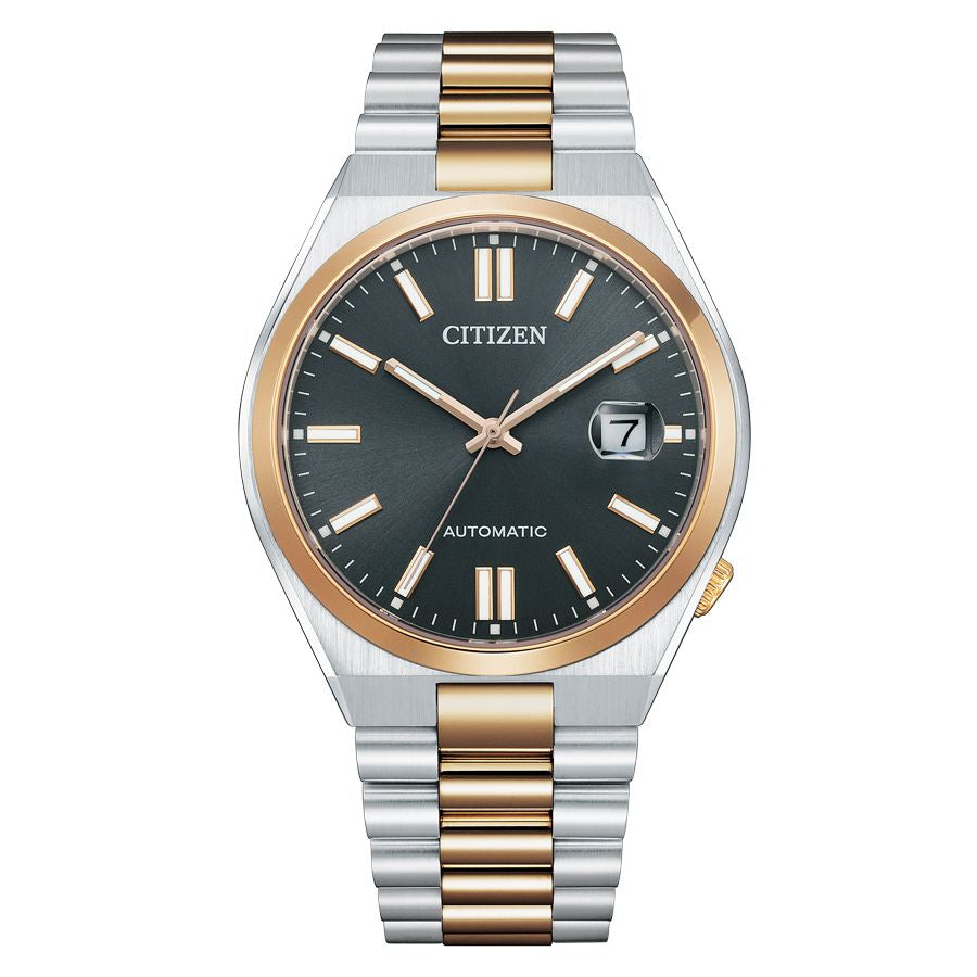 Citizen NJ0154-80H watch for man with a black dial and stainless steel strap.
