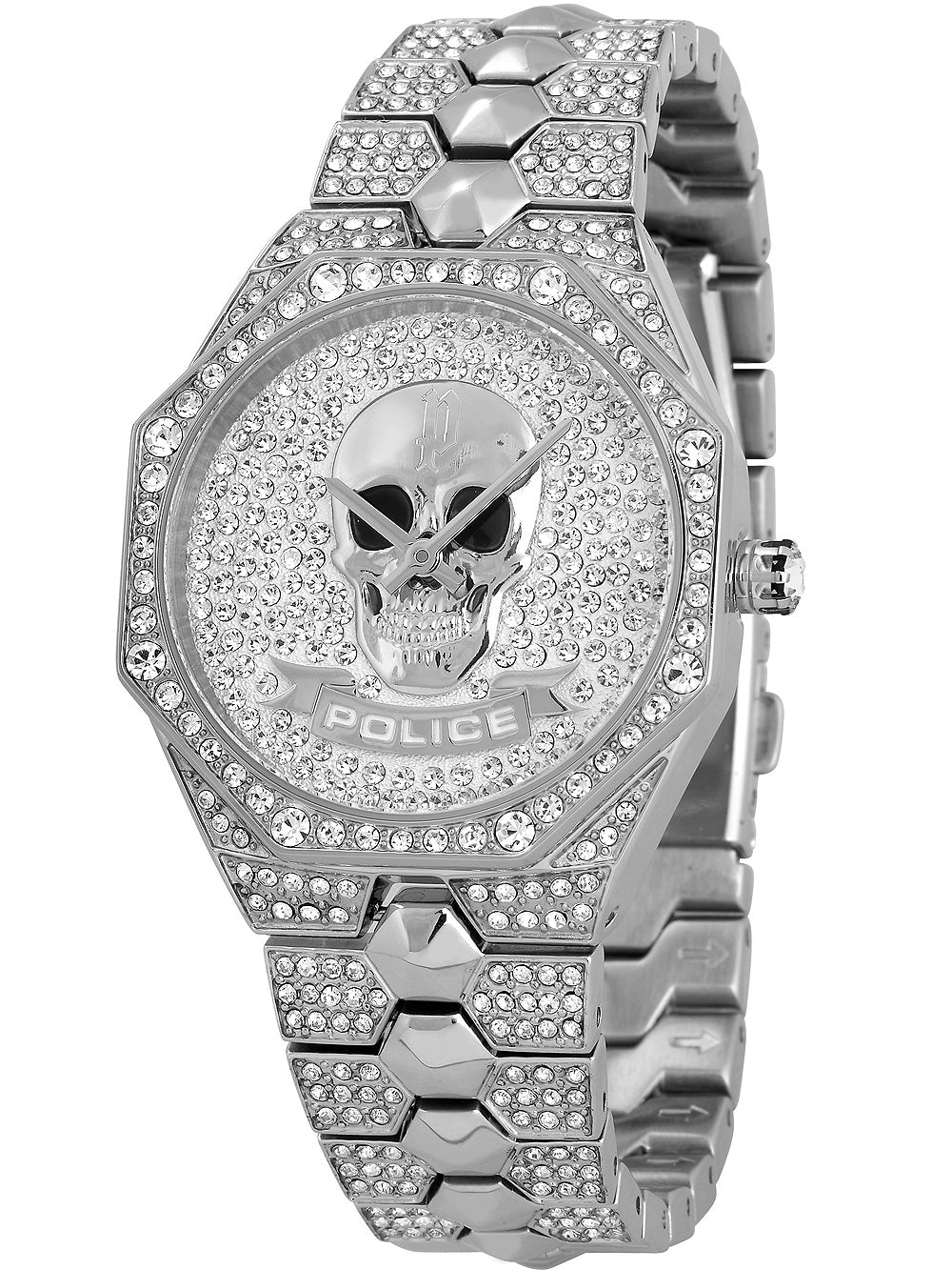 Police PL16027BS.04M watch for women with a grey dial and stainless steel strap.
