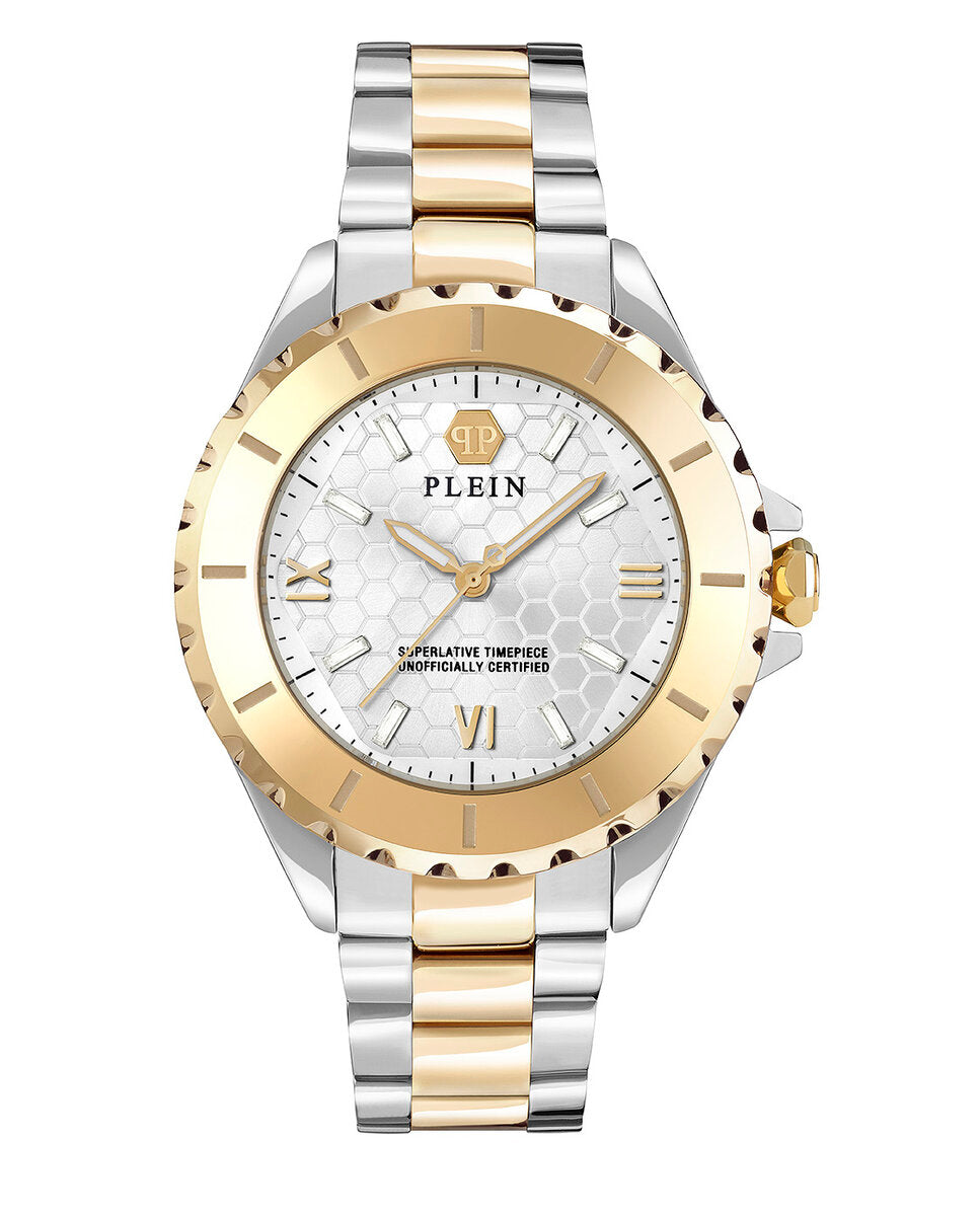 Philipp Plein PWPOA0424 watch for women with a white dial and stainless steel strap.