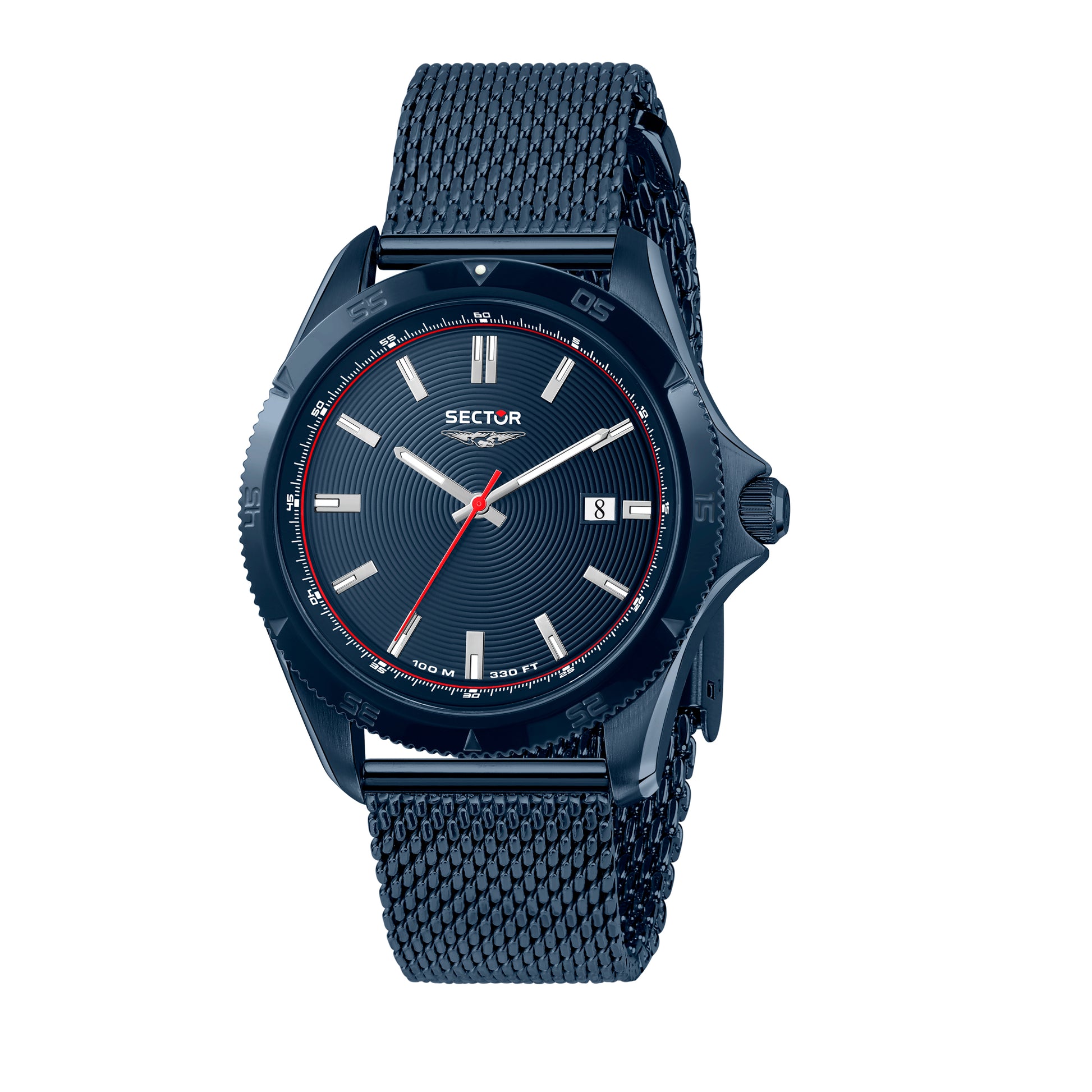 Sector R3253231004 watch for man with a blue dial and metal strap.