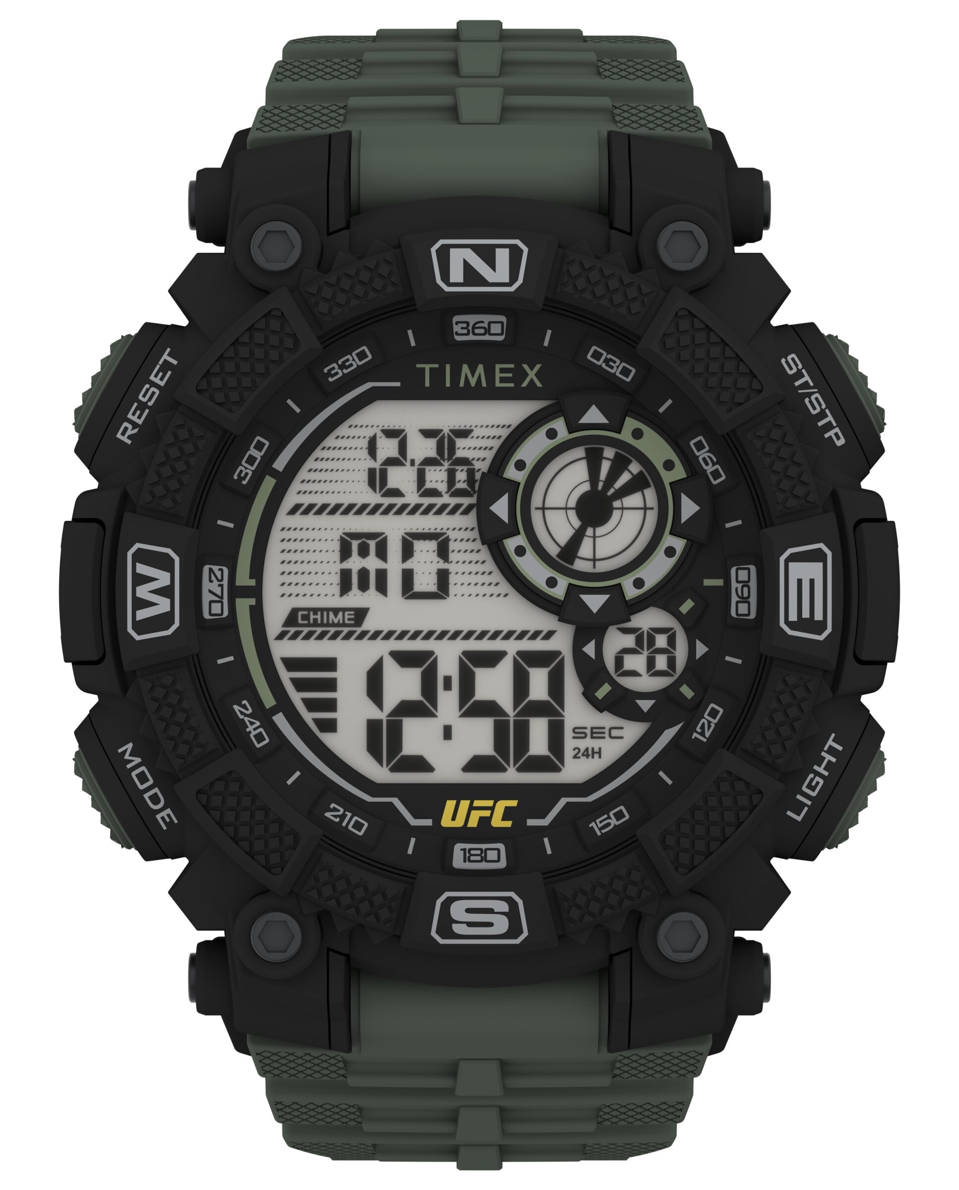 Timex TW5M53900 watch for man with a grey dial and rubber strap.