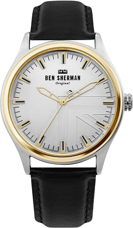 Ben Sherman WB036B watch for man with a grey dial and leather strap.