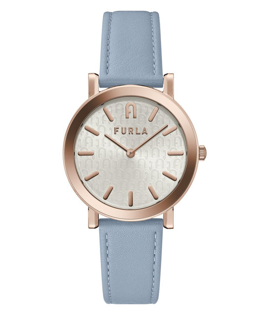 Furla WW00003005L3 watch for women with a grey dial and leather strap.