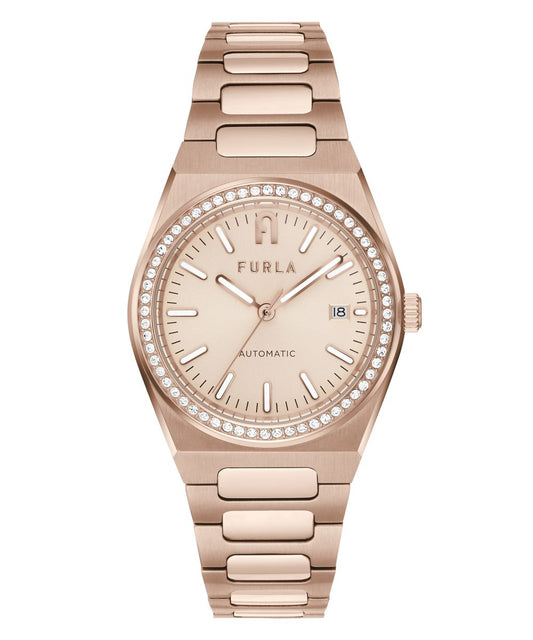 Furla WW00012002L3 watch for women with a pink dial and stainless steel strap.